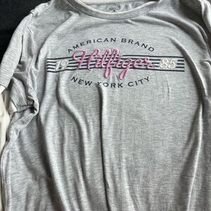 Tommy Hilfiger long sleeve shirt featuring elegant embroidery.